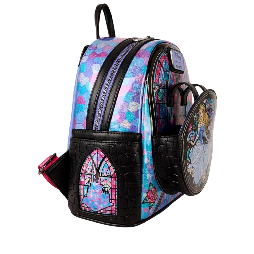 Loungefly Disney Princess Stained Glass: Sleeping Beauty Mini-Backpack NWT - Picture 3 of 5